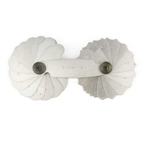Big Horn 17/64 inch up to 1/2 inch Radius Gauge 26 leaves 19214 - main
